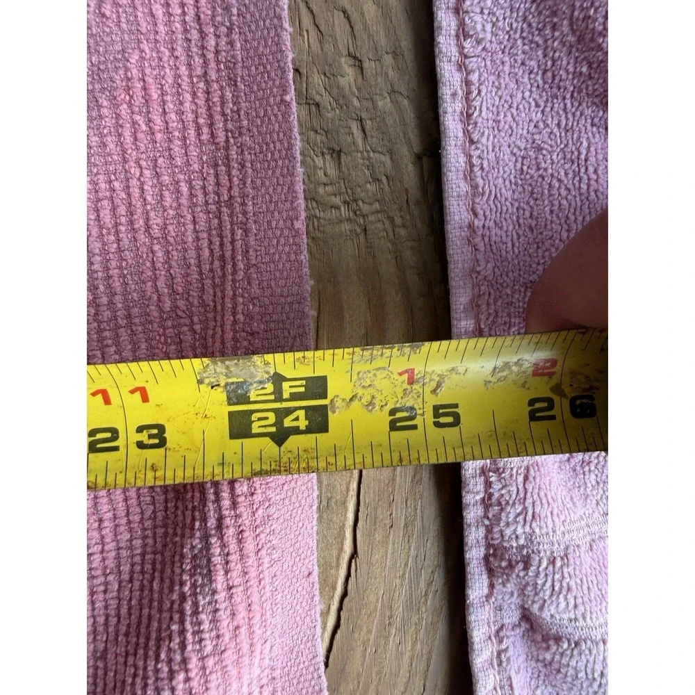 2 Vintage MCM Cannon Monticello Cotton 2 Bath Towels Pink Sea Shells Floral
